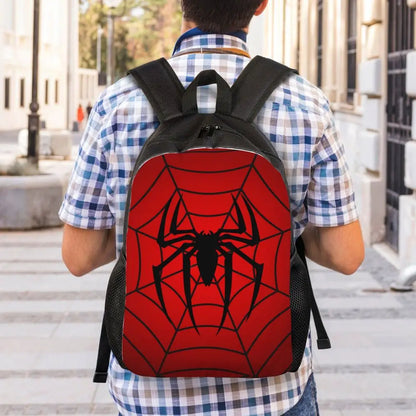 Custom Spider-Man Web Backpack – Water-Resistant School & College Bag for Men and Women
