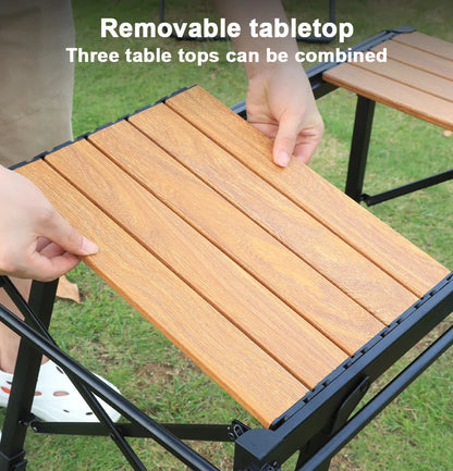 KRC CAMP Folding IGT Table – Lightweight Camping Table for BBQ, Grill, Picnic & Fishing, Outdoor Equipment Set