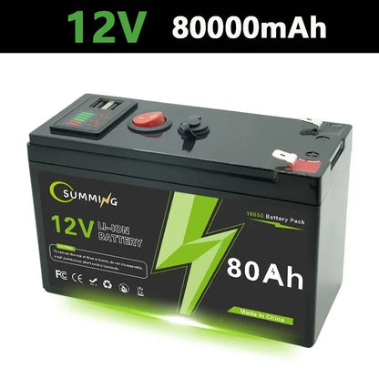 LiFePO4 12V 150Ah Rechargeable Lithium Battery – Built-in BMS, Ideal for Ride-On Toys, Solar Panels, Fish Finders & Power Wheels