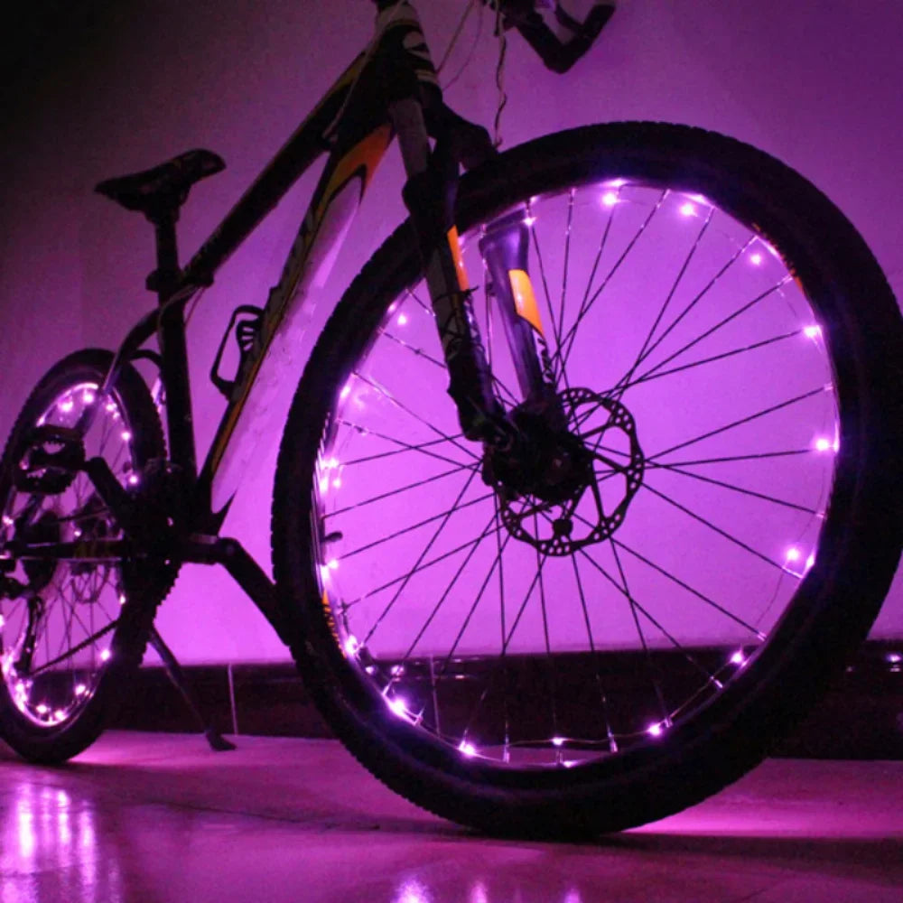 Bicycle Hot Wheel Lights - Mountain Bike Frame and Spoke Decoration Lights for Night Riding