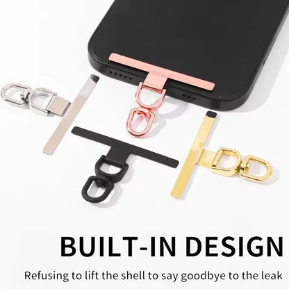 Upgraded 360° Rotatable Metal Phone Tether Tab Clip – Stainless Steel Cellphone Lanyard Patch Safety Connector (1–4 Pcs)