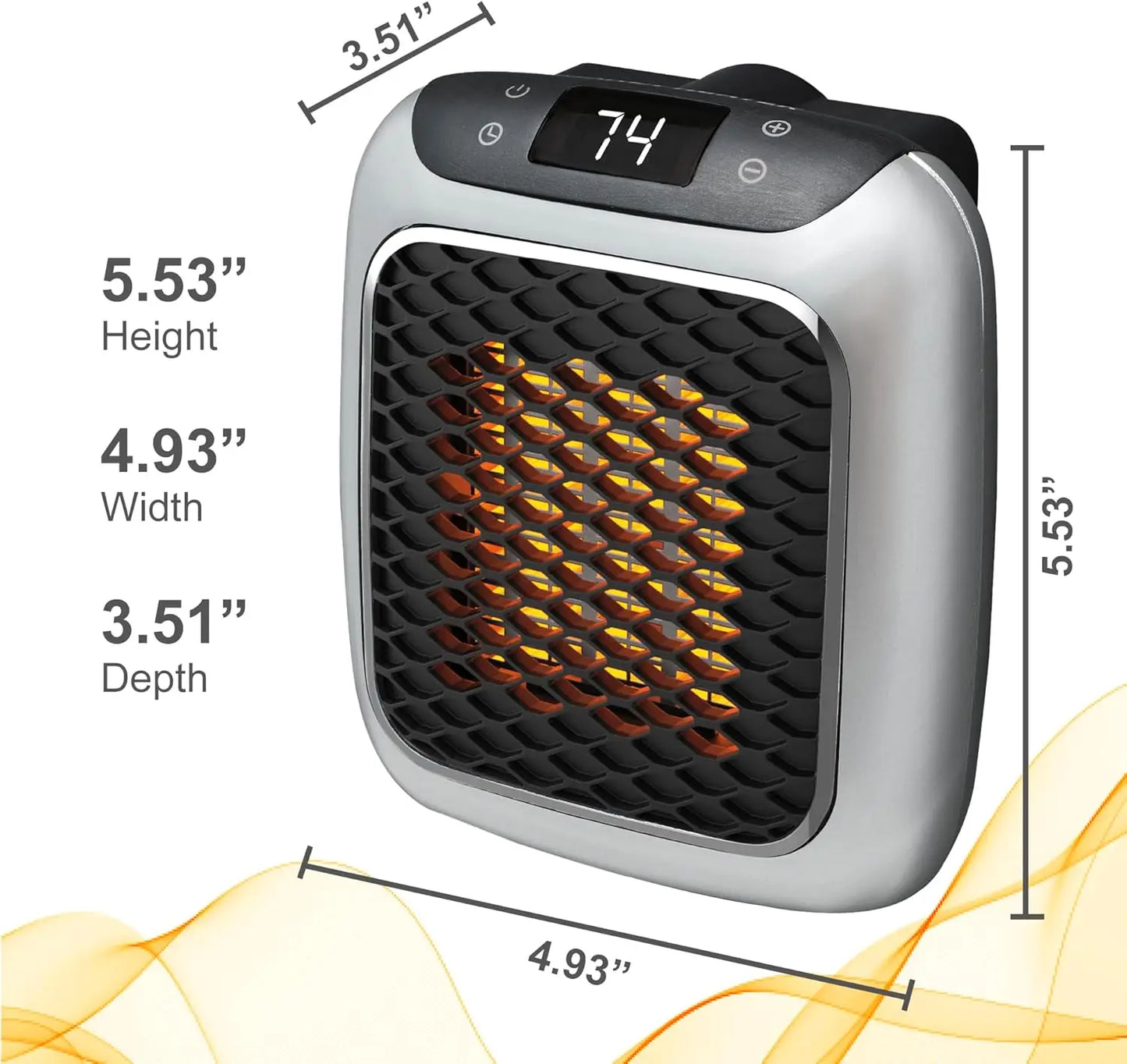 2025 Mini Space Heater – 800W Energy-Saving, Fast 3s Heating, Quiet Home & Office Hot Air Blower