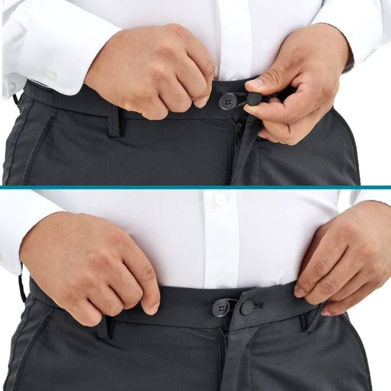 Flexible Waist Extenders for Jeans & Pants - 15mm/18mm Buttons for Women & Men, Ideal for Pregnancy, Skirts - Model 87HA