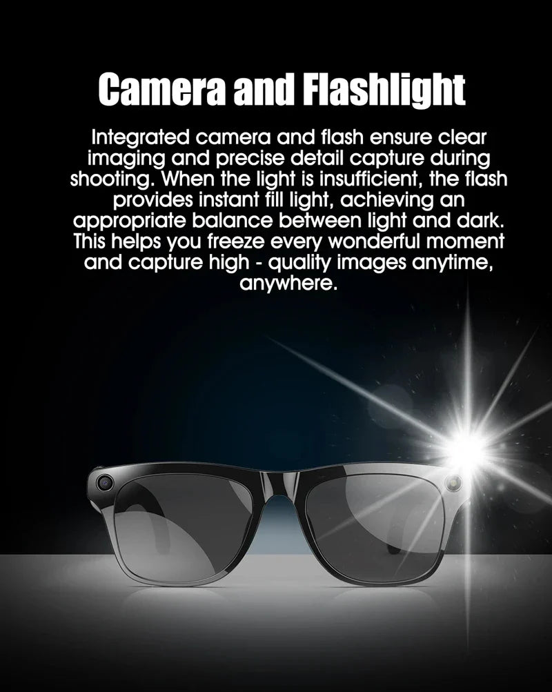 OPPO AI Smart Glasses — Ultra-Clear Camera, Touch Control, Bluetooth Calling, Video & Music Player Sport Sunglasses