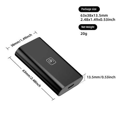 TIMEKNOW Wireless CarPlay Adapter - Convert Wired to Wireless for Apple iPhone, Plug and Play USB Connection Auto Car Dongle