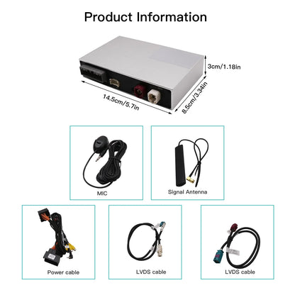 Wireless CarPlay & Android Auto Adapter for VW Touareg 7P RNS850 – 8-Inch Screen Mirroring, CarPlay & AirPlay Multimedia 2011-2018