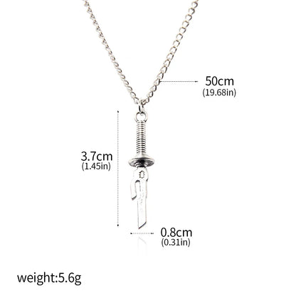 Jujutsu Kaisen Toji Fushiguro Sword Necklace – Spear of Tianri Knife Pendant for Unisex Cosplay