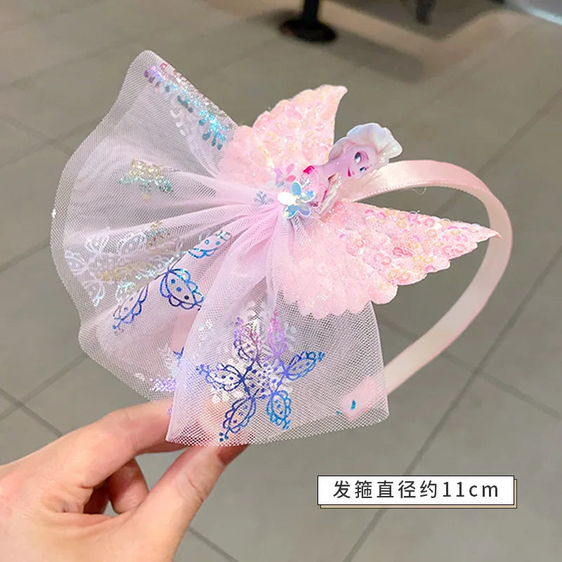 Disney Frozen Elsa Princess Wig & Braid Hairpin - Kawaii Hair Clip Accessories for Girls, Anime Cartoon Toy Gifts