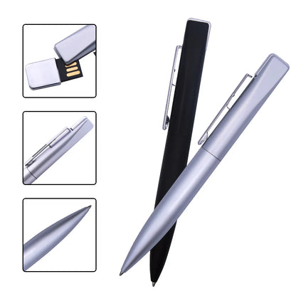 Metal Ballpoint Pens USB Flash Drive: 4GB-64GB Memory Stick - USB 2.0 Disk, Ideal for Business Gifts and Data Storage