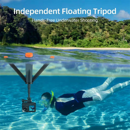 BSLIUFANG Underwater Buoyancy Pole Selfie Stick Tripod — Extendable Mount for GoPro, Insta360, DJI Osmo, and Sports Cameras