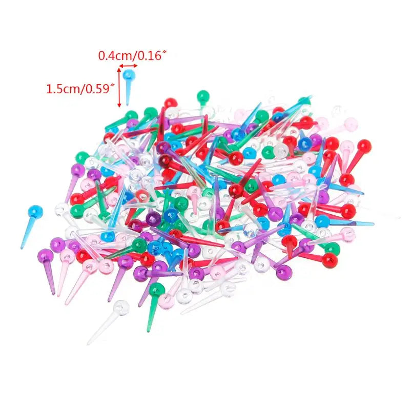 200pcs Plastic Safety Push Pins – Thumbtacks for Dressmaking, Scarf, Tailor & Office Use