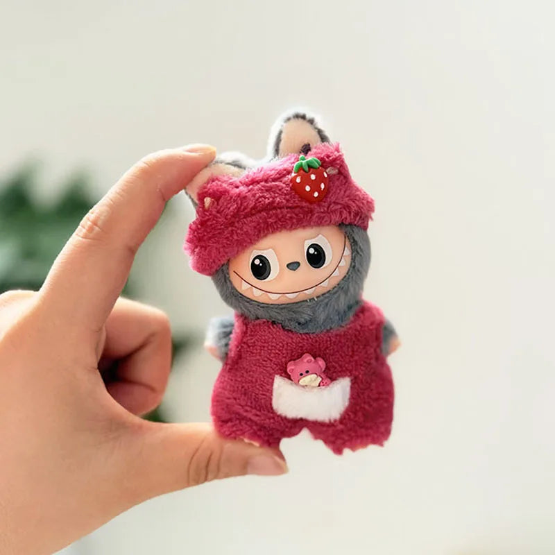 Mini Labubu 4.0 Plush Doll Outfit – Cartoon Mickey, Lotso, Dinosaur & Elk Clothes for Love Series DIY Accessories