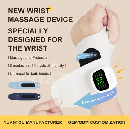 Electric Cordless Wrist Massager – USB Rechargeable Vibrating Massager for Carpal Tunnel & Fatigue Relief