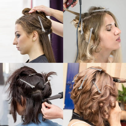 Metal Duckbill Hair Clips for Curly Hair – Hairpin Barrettes, Styling Clamps & Root Barrette Tools