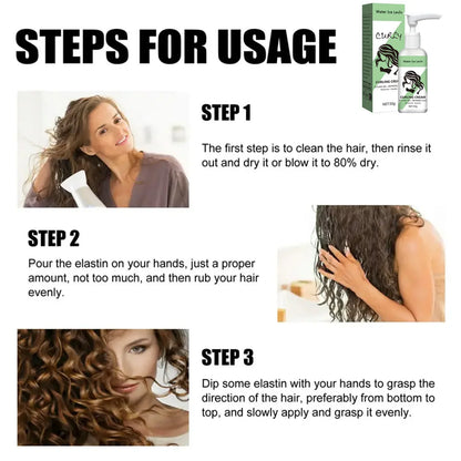 Curly Hair Styling Cream – Moisturizing & Smoothing Formula for Elasticity and Shine, Easy to Set