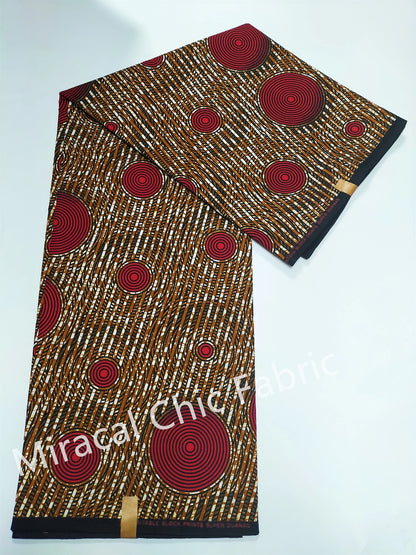 Guaranteed Veritable African Real Wax Fabric - 100% Cotton High Quality Ankara Pagne 6 Yards Nigerian Women’s Style Dress Material