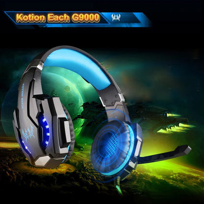 G9000 Gaming Headset Over-Ear Wired – Deep Bass Stereo LED Earphones with Mic for PS4, PS5, Switch, Xbox, PC