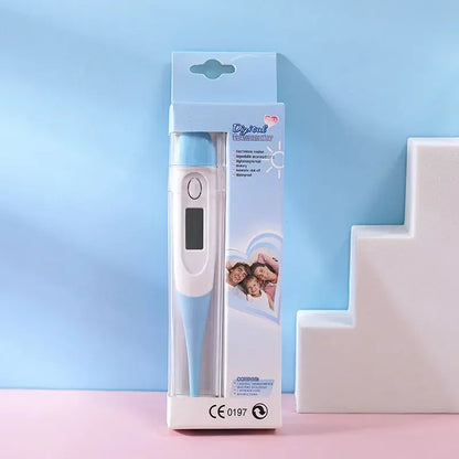 Electronic Digital Thermometer Soft Tip for Home First Aid—Oral & Armpit Temperature Measurement for Babies & Adults