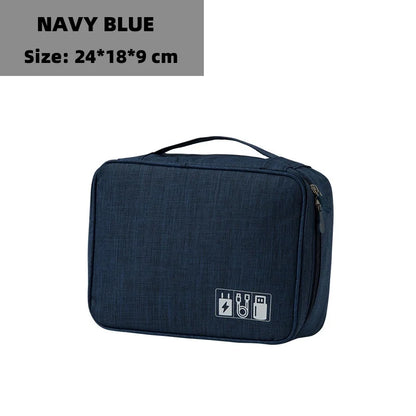 Waterproof Cable Storage Bag – Portable Digital Organizer for USB Cables, Chargers, and Electronic Accessories, Travel-Friendly