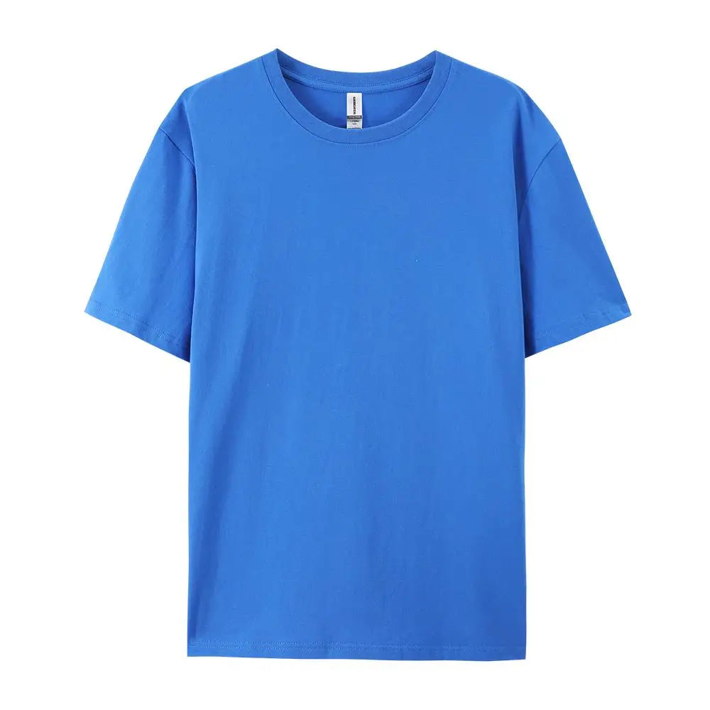100% Cotton Solid Color T-Shirt – Unisex Short Sleeve Casual Breathable Summer Tee for Men & Women Fashion Wear