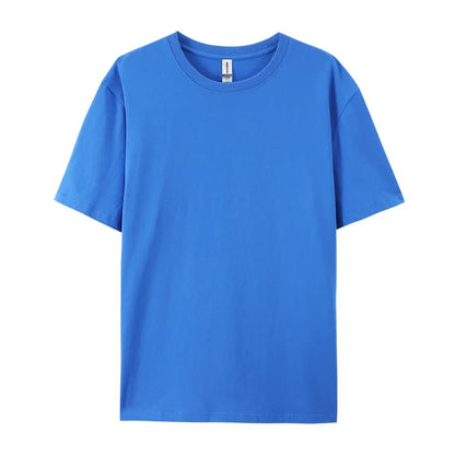 100% Cotton Solid Color T-Shirt – Unisex Short Sleeve Casual Breathable Summer Tee for Men & Women Fashion Wear