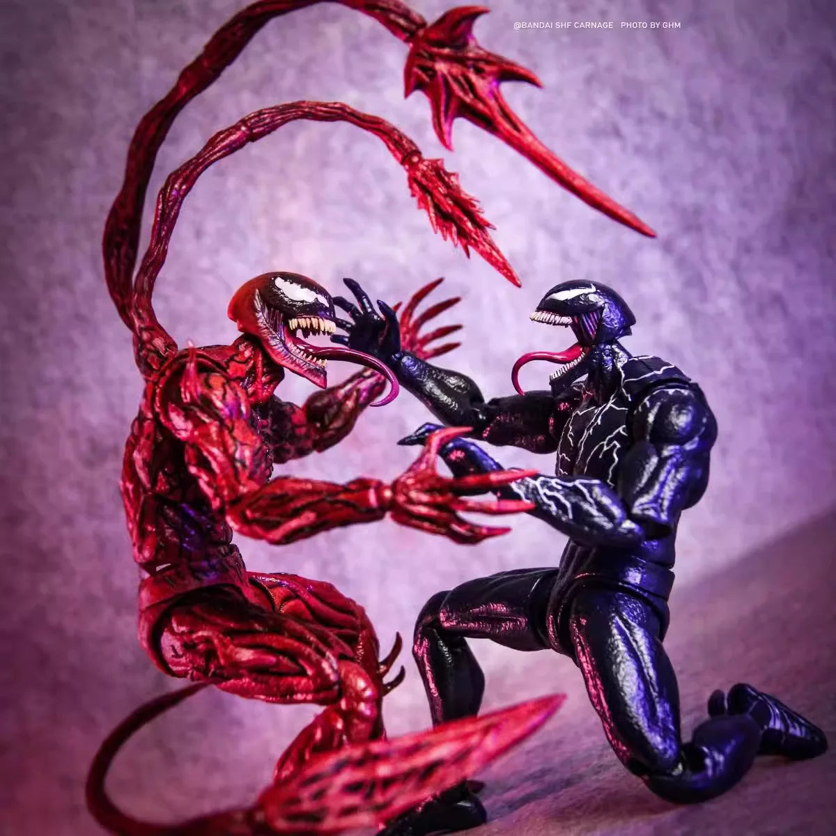 SHF Venom & Carnage Action Figures — Collectible Statue Dolls, Toy Models for Kids & Christmas Gifts