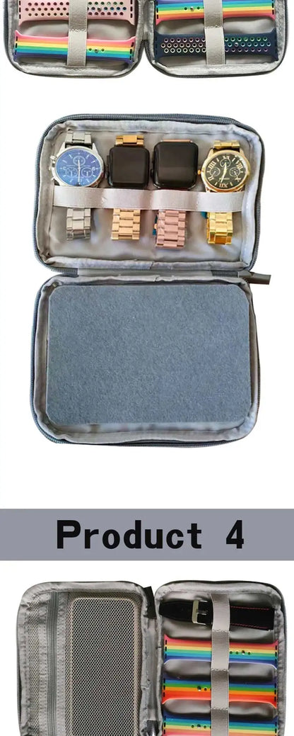 Waterproof Portable Watch Storage Box - Organizer for Men & Women, Smartwatch & Apple Watch Strap Holder