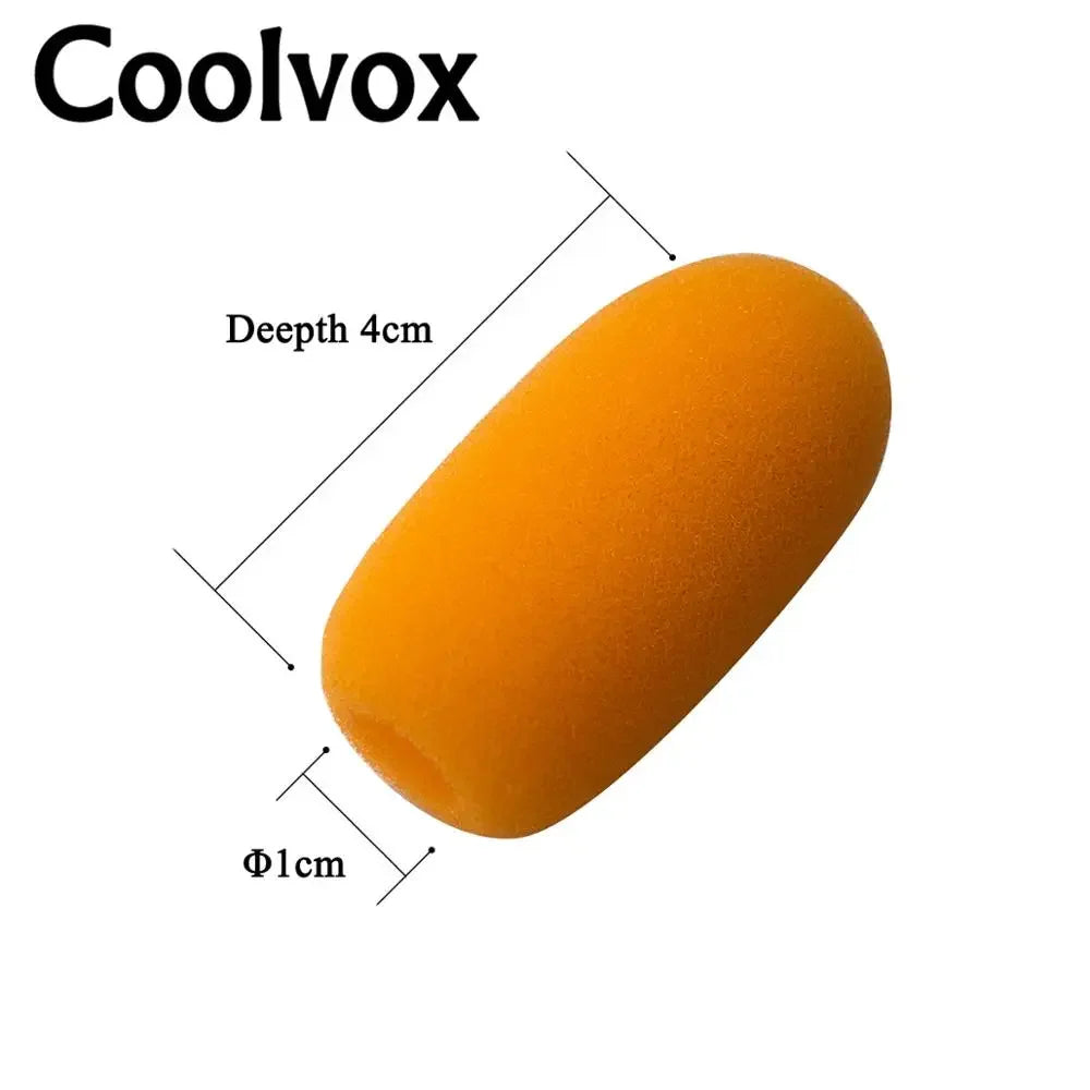 5PCS Microphone Foam Windscreen Covers — Wired & Wireless Lapel Mic, Inner Diameter 1cm (0.39")