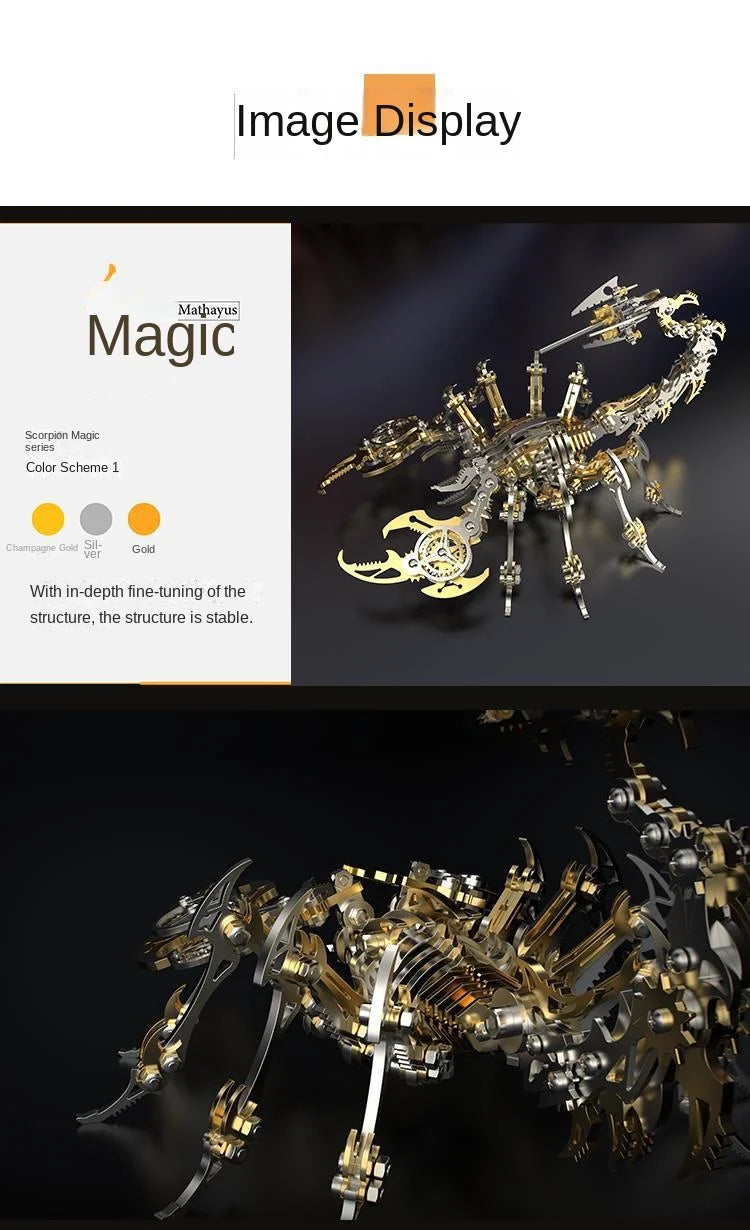 3D Metal Mechanical Insect Puzzle – Anti-Stress Assembly Toy Kit for Kids and Adults