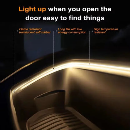 5M Flexible LED Ambient Light Strip – DC12V Silicone Interior Car Decorative Lamp for Tesla Model 3/Y/S Trunk & Frunk DIY Lighting