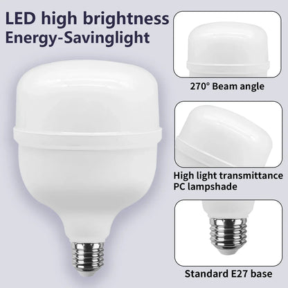 1-5PCS 50W Super Bright LED Bulb – 5000LM E27 Lamp for Home & Living Room, AC 110V/220V