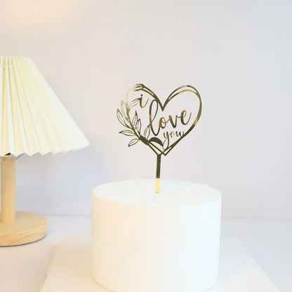 Big Red Love Cake Topper – Acrylic Wedding & Engagement Party Decoration, Valentine’s Day Love Cake Topper