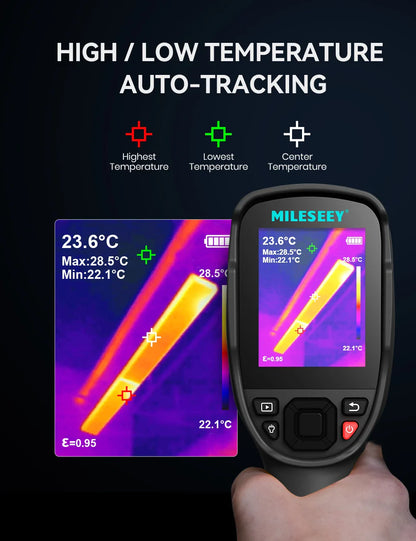 EMILESEEY TR256E/B Thermal Imager Camera 256x192 - Infrared Temperature Meter for PCB and Pipeline Repair Detection
