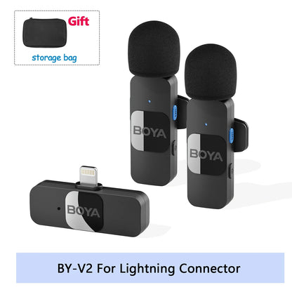 BOYA BY-V Wireless Lavalier Microphone – Professional Mini Mic for iPhone, iPad, Android, Live Broadcast, Gaming, Recording & Vlog
