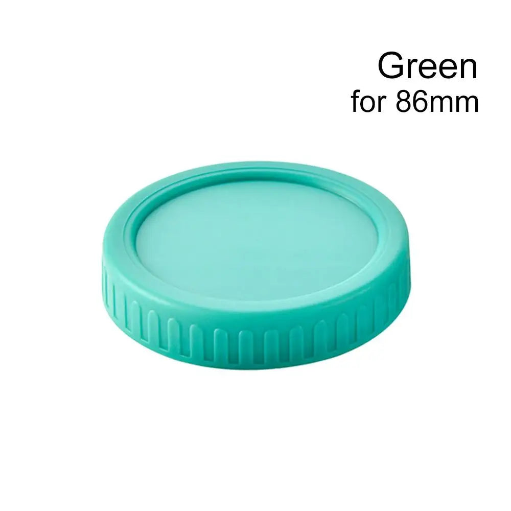6pcs Reusable Plastic Mason Jar Lids - Leak-Proof Wide Mouth Bottle Covers with Spout for Kitchen Use