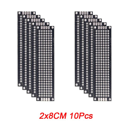 5/10PCS Double-Sided PCB Prototype Boards – Black DIY Circuit Boards 2x8 3x7 4x6 5x7 6x8 7x9cm for Electronics Projects