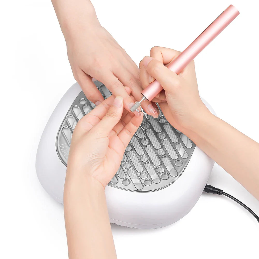 130W Brushless Nail Dust Collector – Powerful Suction Nail Dust Extractor, Manicure Vacuum Cleaner with 2 Filters