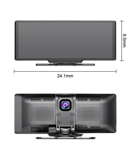 Srnubi 10.26 Inch Dash Cam Rearview Mirror - CarPlay & Android Auto DVR with GPS Navigation, Video Dashboard Monitor