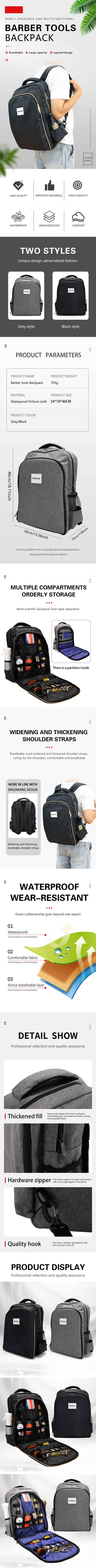 Multifunctional Barber Backpack – Large Capacity Hairdressing Tool Storage Bag, Makeup & Travel Rucksack