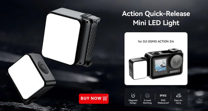 Ulanzi VL28 6500K Mini LED Video Light — Rechargeable On-Camera Light for GoPro 10/9/8 & iPhone 13/12/11