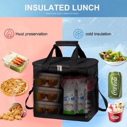 15L Collapsible Cooler Bag – Large Insulated Picnic Lunch Bag for Outdoor Travel, Camping, BBQ & Family Party