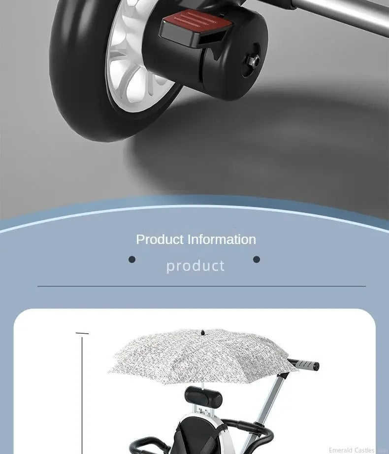 Lightweight Double Stroller with Canopy — Twin Umbrella Stroller for Infants & Toddlers, Compact Foldable Aluminum Frame