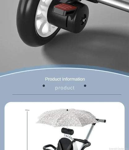 Lightweight Double Stroller with Canopy — Twin Umbrella Stroller for Infants & Toddlers, Compact Foldable Aluminum Frame