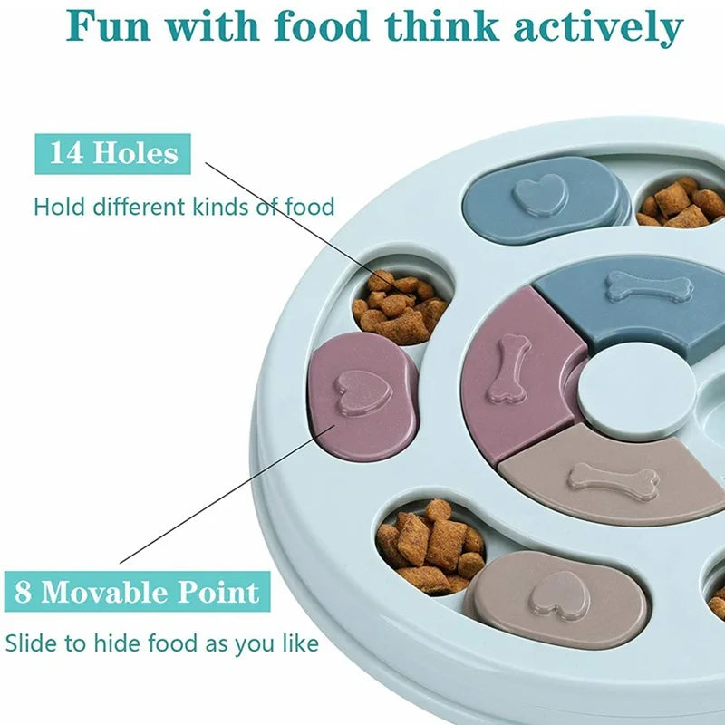 Dog Slow Feeder Bowl – Educational Toy for Interactive Feeding and Training