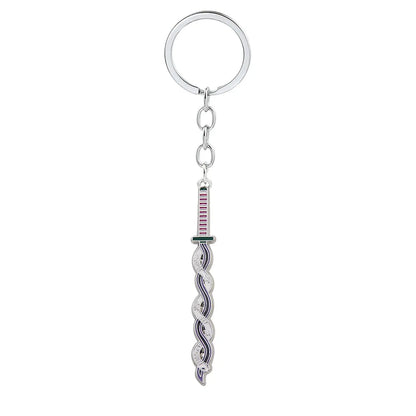 Anime Demon Slayer Sword Keychain – Mini Japanese Katana Enamel Pendant Souvenir Key Ring Bag Charm Exquisite Gift Decor