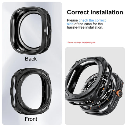 Samsung Galaxy Watch Ultra 47mm Screen Protector - Hard PC Frame Protective Bumper Case & Cover Accessories
