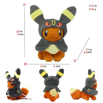 Eevee Evolution Plush Toy Set – Umbreon, Espeon, Jolteon, Flareon, Glaceon, Vaporeon, Sylveon, Leafeon Soft Stuffed Cartoon Collectibles