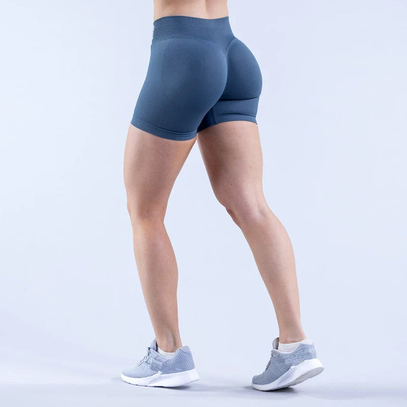 Women’s Gym Impact Running Shorts — Seamless Scrunch Butt Biker & Yoga Athletic Leggings