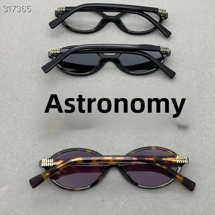 Zhang Yuan Vintage Oval Glasses — English Version Luminous Frame for Men & Women, Fashionable Bookworm Style Eyewear