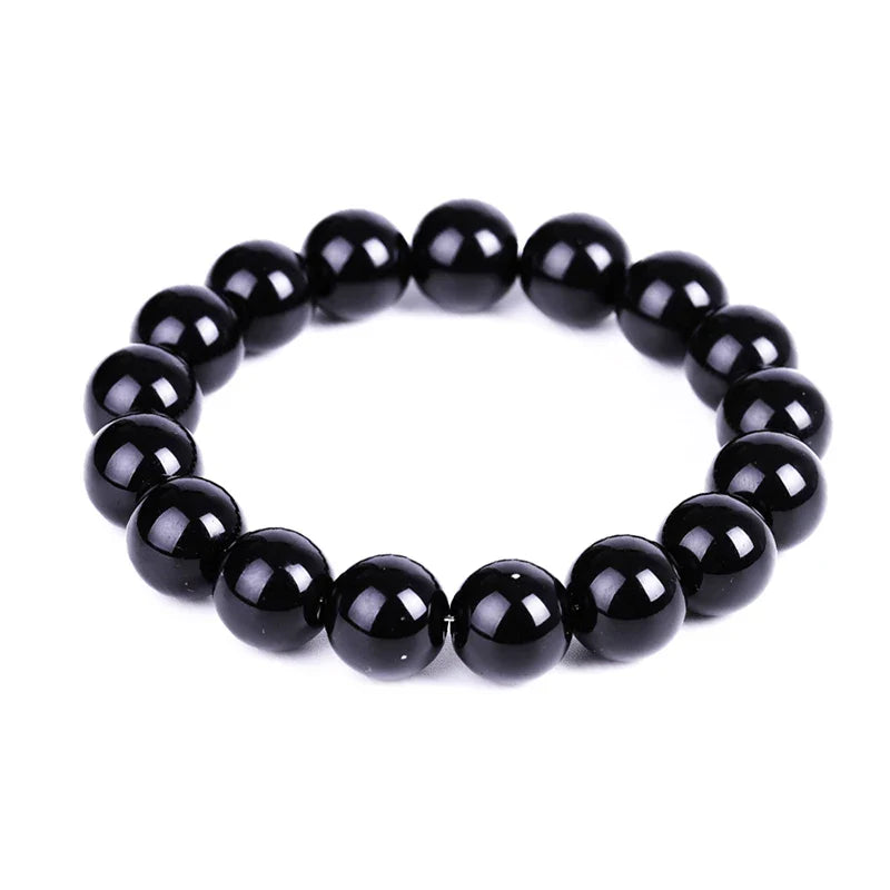 Black Obsidian Natural Stone Bracelet | Fat Relief, Blood Circulation & Anti-Anxiety Jewelry for Men & Women